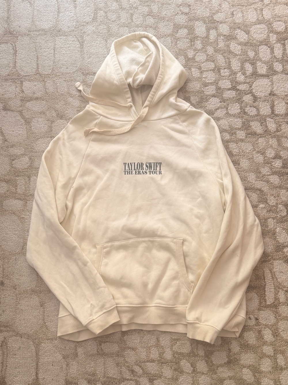 Taylor Swift Cream Pullover Hoodie with Subtle Logo